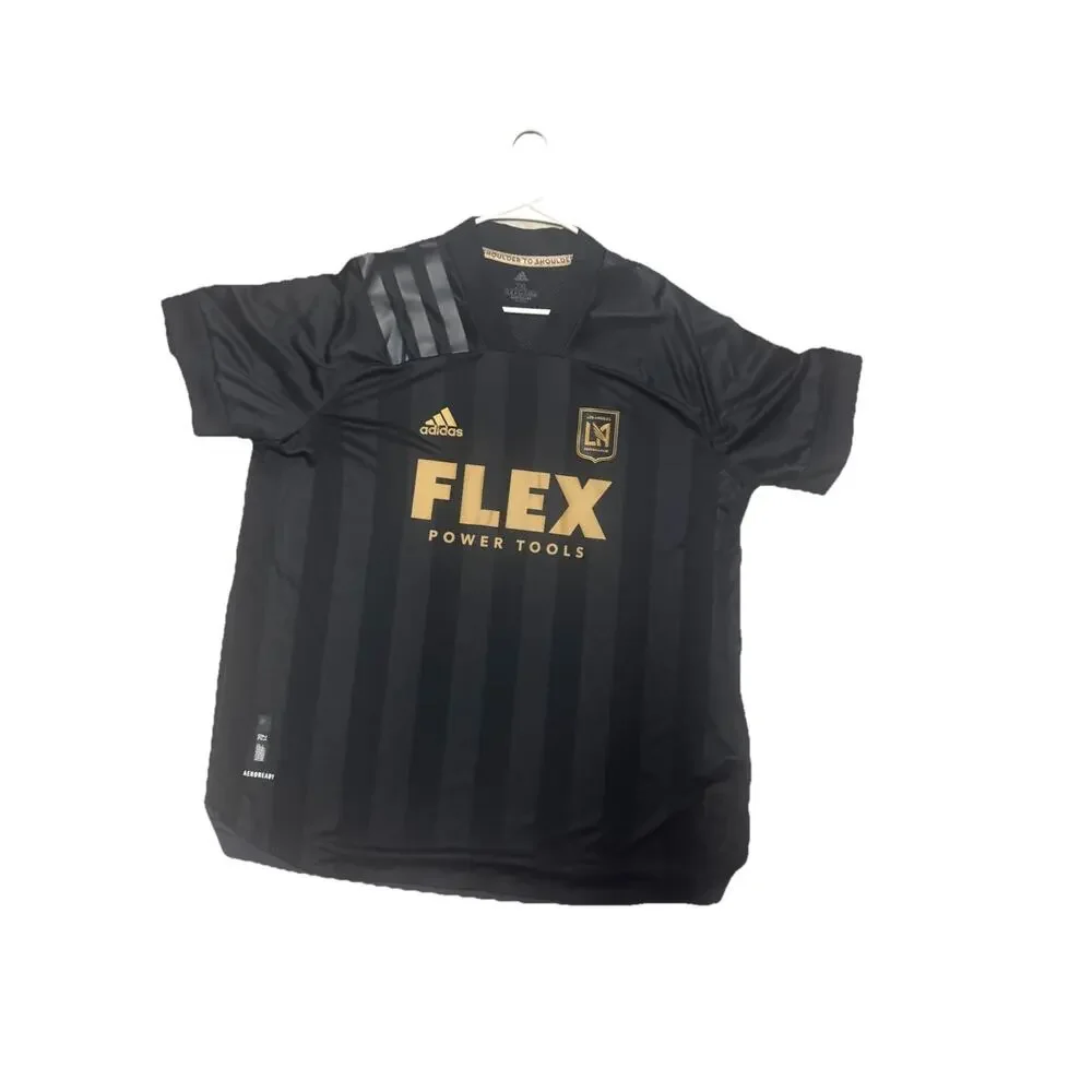 NWOT LAFC Adidas Blackout Soccer Jersey FLEX Power Tools Mens 2XL